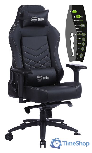 Игровое (геймерское) кресло CACTUS CS-CHR-0112BL-M (черный) - Изображение №1 — Интернет-магазин Time-Shop