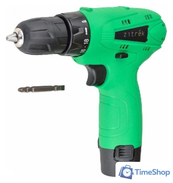 Дрель-шуруповерт Zitrek Green 12 Pro 063-4073 (с 2-мя АКБ, кейс, набор оснастки) - Изображение №2 — Интернет-магазин Time-Shop