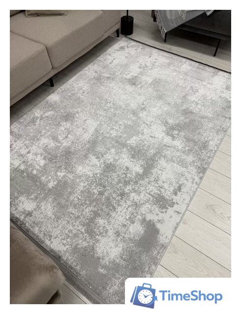 Ковер для жилой комнаты Radjab Carpet Амаль Прямоугольник 0901A 13095RK (2x4, Grey/Grey) - Изображение №3 — Интернет-магазин Time-Shop