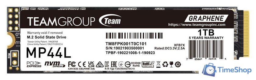 SSD Team MP44L 1TB TM8FPK001T0C101 - Изображение №1 — Интернет-магазин Time-Shop