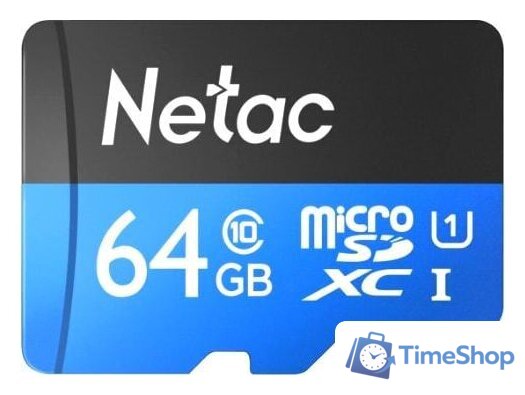 Карта памяти Netac P500 Standard 64GB NT02P500STN-064G-R + адаптер - Изображение №1 — Интернет-магазин Time-Shop