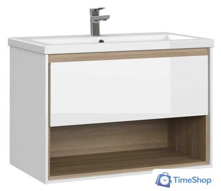  Cersanit Тумба с умывальником Louna 80 + Como 80 - Изображение №1 — Интернет-магазин Time-Shop