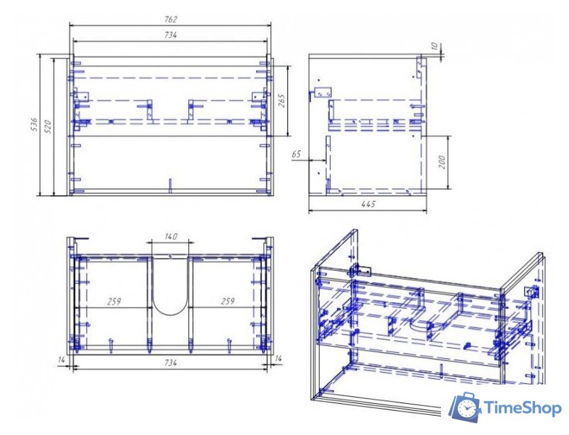  Cersanit Тумба с умывальником Louna 80 + Como 80 - Изображение №10 — Интернет-магазин Time-Shop