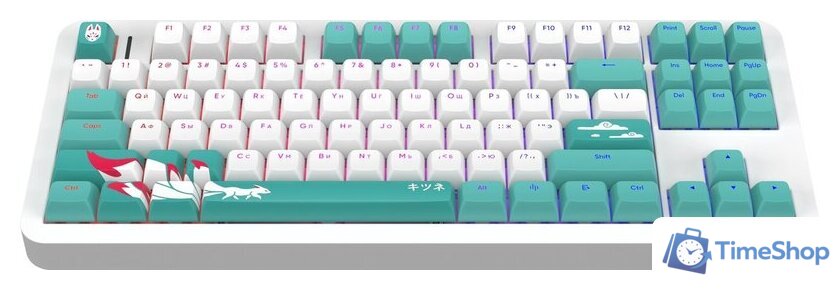 Клавиатура Red Square Alumix TKL Classic Kitsune (белый, g3ms Aquamarine) - Изображение №2 — Интернет-магазин Time-Shop