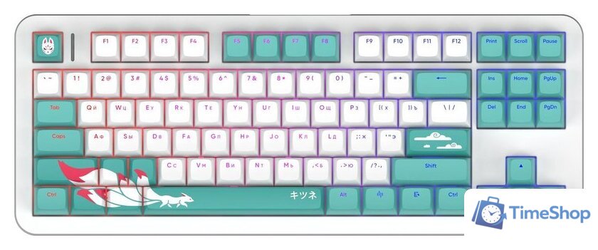 Клавиатура Red Square Alumix TKL Classic Kitsune (белый, g3ms Aquamarine) - Изображение №1 — Интернет-магазин Time-Shop