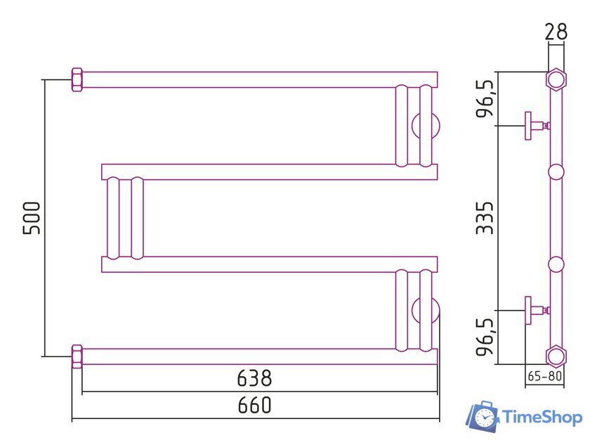 Полотенцесушитель Сунержа High-Tech model 