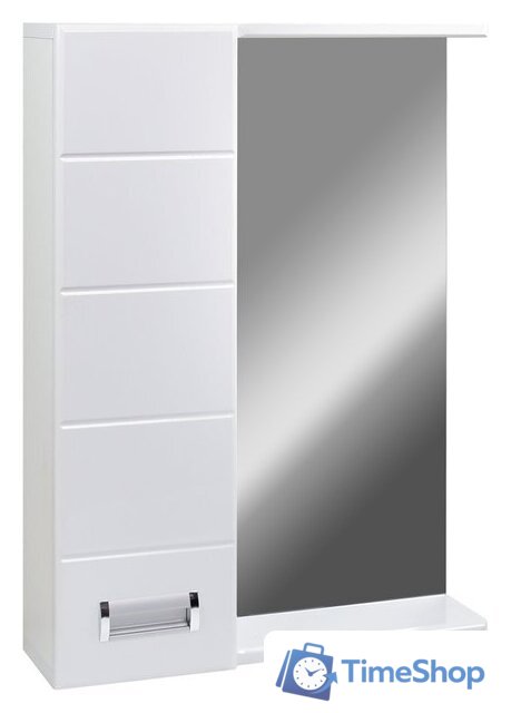  Doratiz Шкаф с зеркалом Вега 50 (левый, белый) - Изображение №1 — Интернет-магазин Time-Shop
