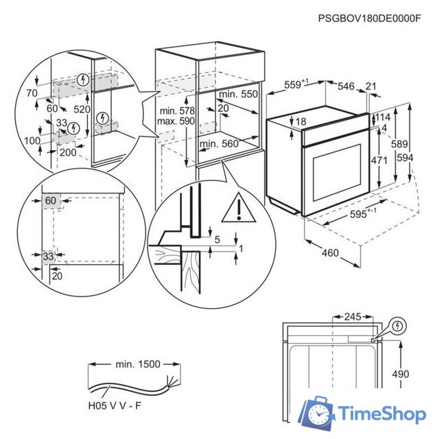 Электрический духовой шкаф Electrolux EOB7S31Z - Изображение №8 — Интернет-магазин Time-Shop
