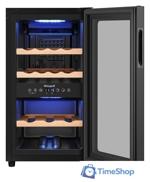 Винный шкаф Weissgauff WWC-16 DualZone Compressor - Изображение №13 — Интернет-магазин Time-Shop