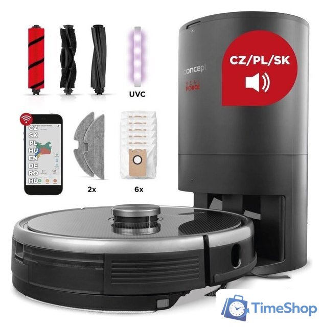 Робот-пылесос Concept REAL FORCE Laser Complete Clean Care UVC VR3520N - Изображение №1 — Интернет-магазин Time-Shop