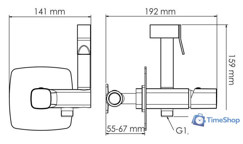 Гигиенический душ Wasserkraft Naab 8638 - Изображение №2 — Интернет-магазин Time-Shop