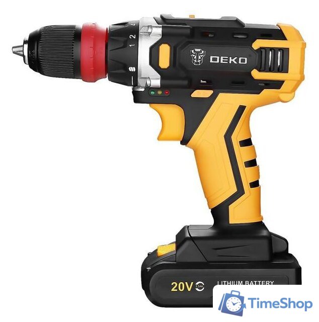 Дрель-шуруповерт Deko DKCD20FU-Li SET 1 063-4176 (с 1-им АКБ) - Изображение №3 — Интернет-магазин Time-Shop