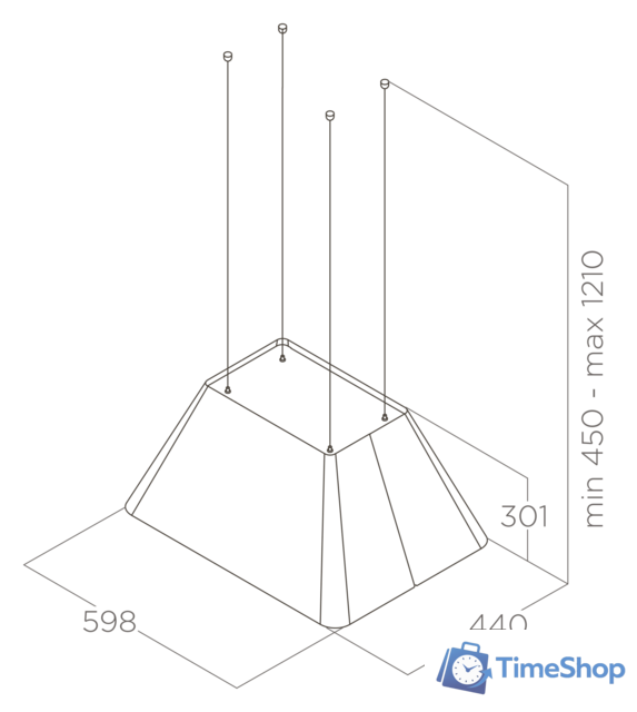 Кухонная вытяжка Elica Ikona Light IX/F/60 PRF0165071 - Изображение №4 — Интернет-магазин Time-Shop