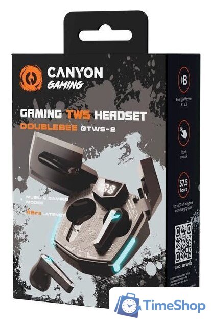 Наушники Canyon Doublebee GTWS-2 (черный) - Изображение №6 — Интернет-магазин Time-Shop