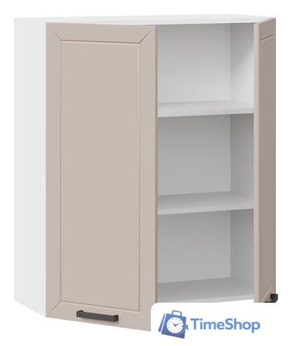 Шкаф навесной Трия Лорас 1ВВ8 с двумя дверями (белый/холст латте) - Изображение №2 — Интернет-магазин Time-Shop