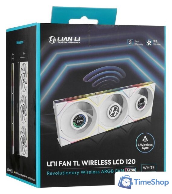 Комплект вентиляторов для корпуса с контроллером Lian Li Uni Fan TL 120 Wireless 12TLLCD1W3W G99.12TLLCD1W3W.R0 - Изображение №13 — Интернет-магазин Time-Shop
