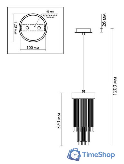 Подвесная люстра Odeon Light York 4788/1 - Изображение №5 — Интернет-магазин Time-Shop