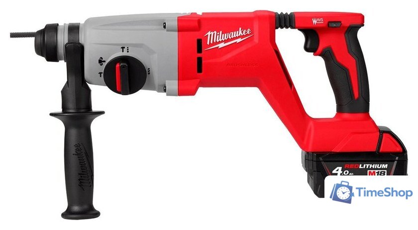 Перфоратор Milwaukee M18 M18BLHACD26-402X 4933492480 (с 2-мя АКБ, кейс) - Изображение №2 — Интернет-магазин Time-Shop