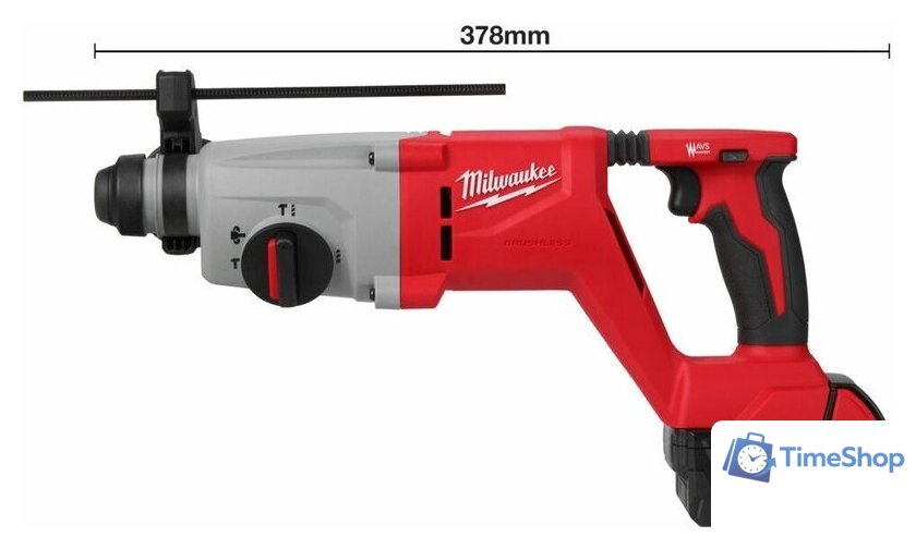 Перфоратор Milwaukee M18 M18BLHACD26-402X 4933492480 (с 2-мя АКБ, кейс) - Изображение №8 — Интернет-магазин Time-Shop