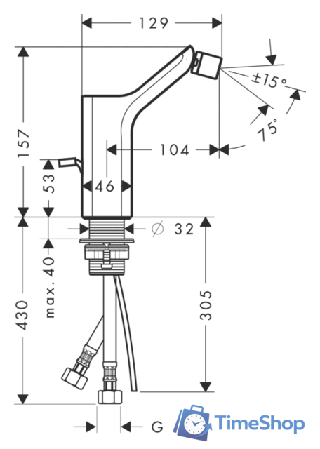 Смеситель Axor Urquiola 11220000 - Изображение №2 — Интернет-магазин Time-Shop