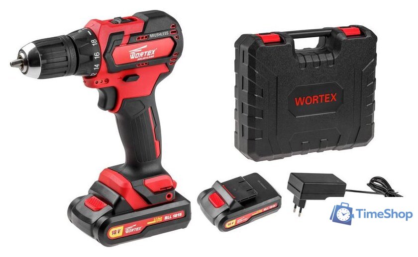 Дрель-шуруповерт Wortex BD 1815 DLi BLD1815DLi00029 (с 2-мя АКБ, кейс) - Изображение №2 — Интернет-магазин Time-Shop