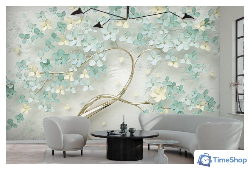 Фотообои Vimala 3D Дерево-мята 270x400 - Изображение №2 — Интернет-магазин Time-Shop