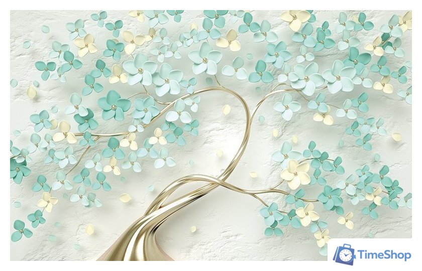 Фотообои Vimala 3D Дерево-мята 270x400 - Изображение №1 — Интернет-магазин Time-Shop