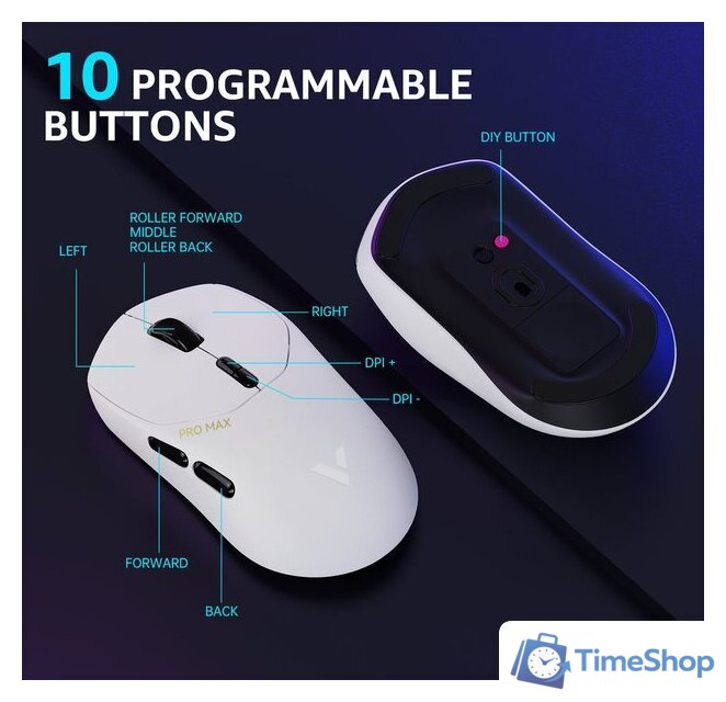Игровая мышь Rapoo VT1 Pro Max (белый) - Изображение №8 — Интернет-магазин Time-Shop