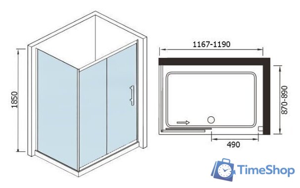 Душевой уголок WeltWasser WW200 200US22-12090 - Изображение №4 — Интернет-магазин Time-Shop