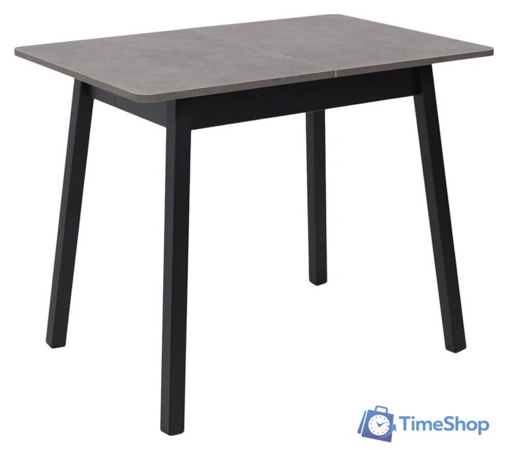 Кухонный стол Мамадома Tirk radial-94 раздвижной 94-126х64 (дымчатая керамика/черный) - Изображение №1 — Интернет-магазин Time-Shop