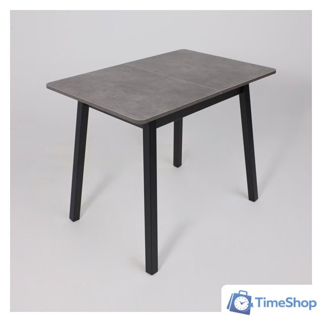 Кухонный стол Мамадома Tirk radial-94 раздвижной 94-126х64 (дымчатая керамика/черный) - Изображение №6 — Интернет-магазин Time-Shop