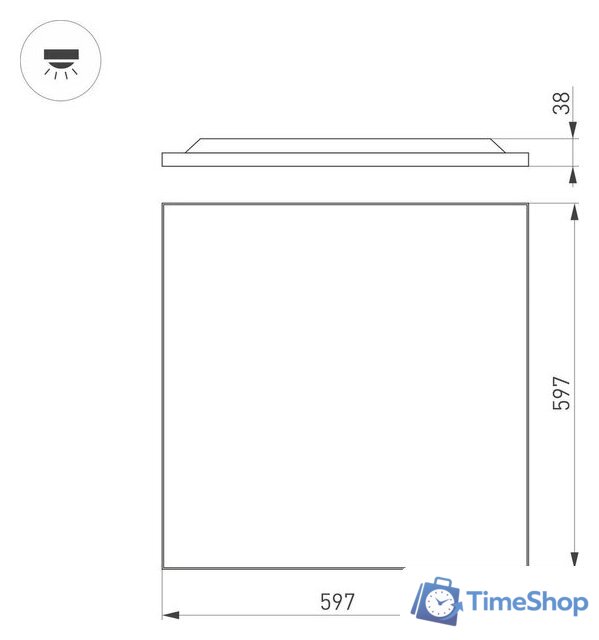 Светодиодная панель Arlight DL-TITAN-FRAMELESS-S600x600-40W Day4000 WH 047923 - Изображение №7 — Интернет-магазин Time-Shop