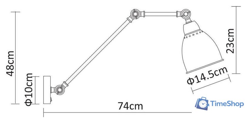 Бра Arte Lamp A2055AP-1AB - Изображение №4 — Интернет-магазин Time-Shop