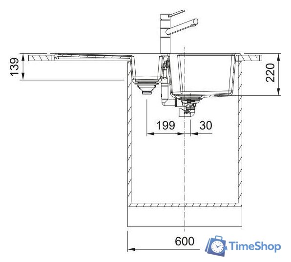Кухонная мойка Franke Urban UBG 651-100 114.0687.305 (матовый черный) - Изображение №3 — Интернет-магазин Time-Shop