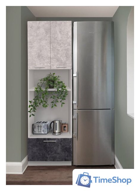 Шкаф-пенал Артём-Мебель 600мм СН-114.147 (ДСП бетон спаркс лайт/бетон спаркс) - Изображение №4 — Интернет-магазин Time-Shop