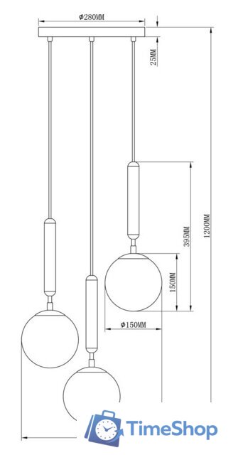 Подвесная люстра Moderli Host V2851-3P - Изображение №4 — Интернет-магазин Time-Shop