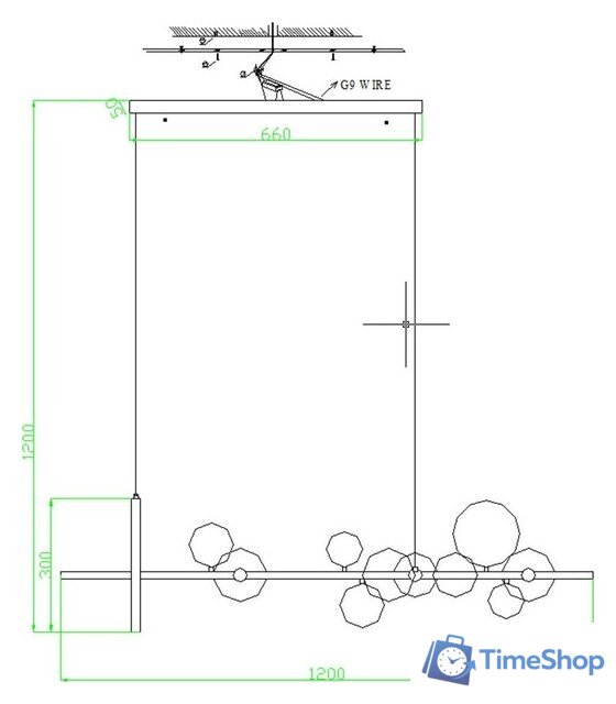 Подвесная люстра Kinklight Иона 09408-10.19 (черный) - Изображение №2 — Интернет-магазин Time-Shop