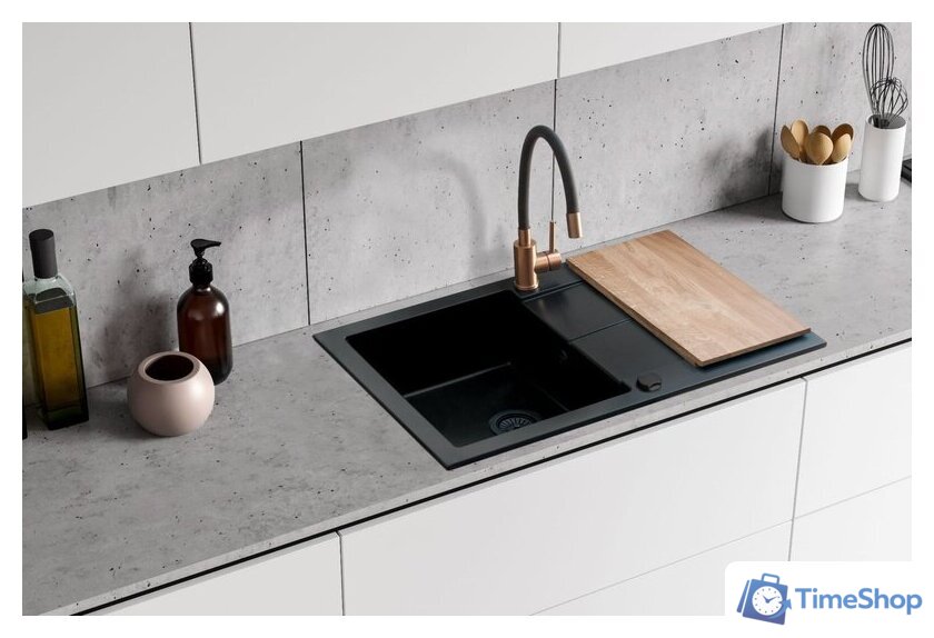 Кухонная мойка Berg Hobart BRQ1911BK - Изображение №3 — Интернет-магазин Time-Shop