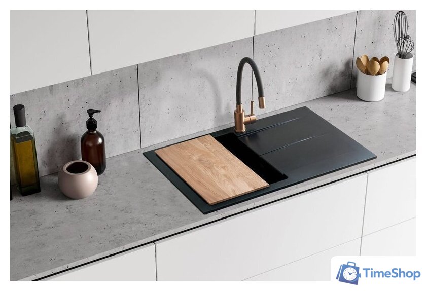 Кухонная мойка Berg Hobart BRQ1911BK - Изображение №4 — Интернет-магазин Time-Shop