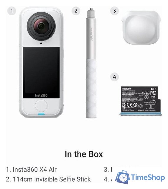 Экшен-камера Insta360 X4 Air Starter Bundle (белый) - Изображение №2 — Интернет-магазин Time-Shop