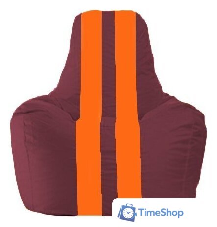 Кресло-мешок Flagman Спортинг С1.1-307 (бордовый/оранжевый) - Изображение №1 — Интернет-магазин Time-Shop