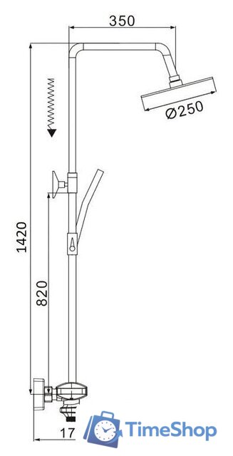Душевая система  Rose R3996T - Изображение №2 — Интернет-магазин Time-Shop