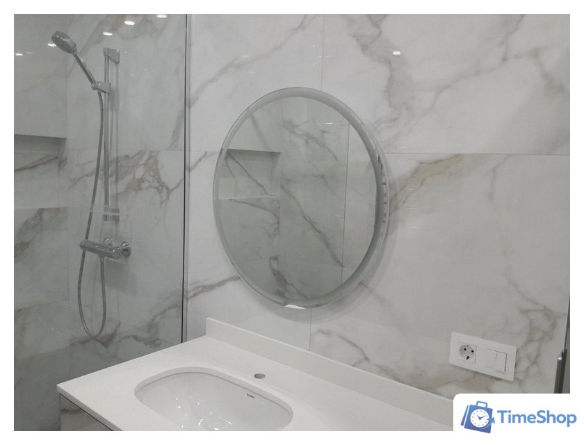  Пекам Зеркало Ring 1 80x80 ring1-80x80d (с подсветкой и сенсором на взмах руки) - Изображение №10 — Интернет-магазин Time-Shop