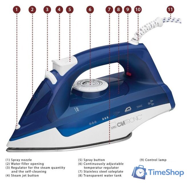 Утюг Clatronic DB 3704 - Изображение №7 — Интернет-магазин Time-Shop