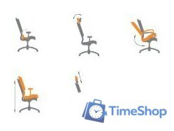 Офисное кресло CHAIRMAN CH633 (ткань, черный пластик/черный) - Изображение №4 — Интернет-магазин Time-Shop