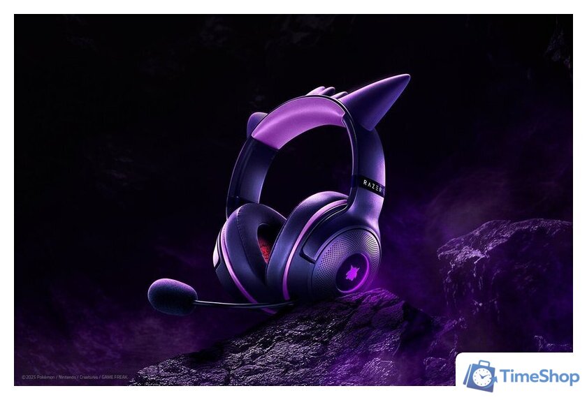 Наушники Razer Kraken Kitty V2 Pokemon Gengar Edition - Изображение №4 — Интернет-магазин Time-Shop