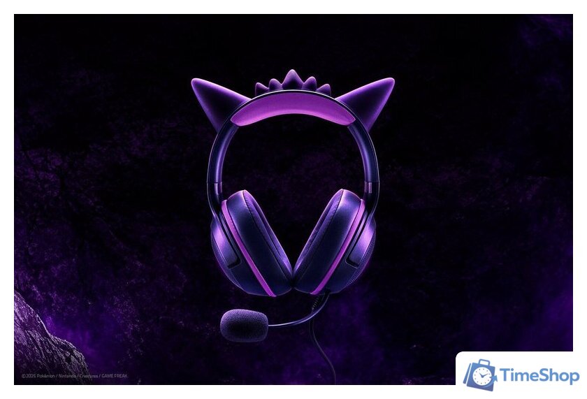 Наушники Razer Kraken Kitty V2 Pokemon Gengar Edition - Изображение №5 — Интернет-магазин Time-Shop