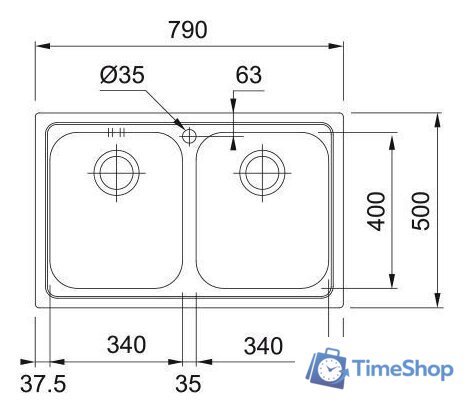 Кухонная мойка Franke Logica LLL 620-79 101.0153.295 - Изображение №3 — Интернет-магазин Time-Shop