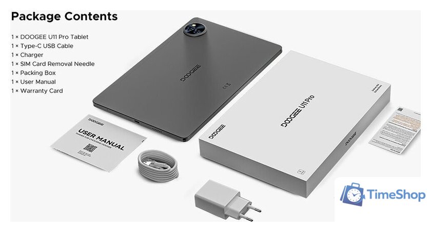 Планшет Doogee U11 Pro 6GB/256GB (черный) - Изображение №2 — Интернет-магазин Time-Shop