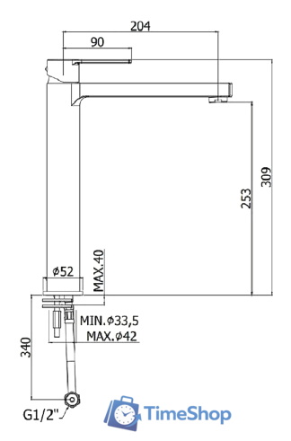 Смеситель Paffoni Ringo RIN081NO - Изображение №2 — Интернет-магазин Time-Shop